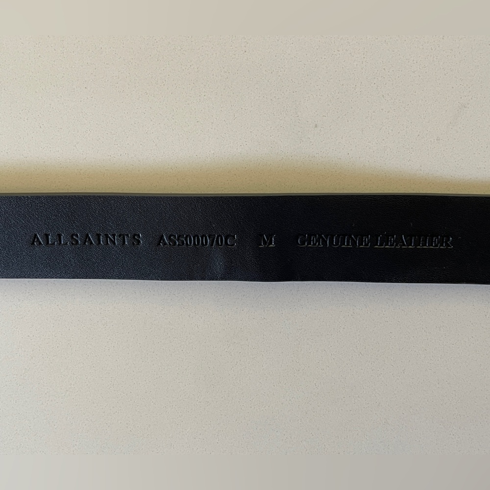 All Saints Black Leather Belt - Picture 9 of 11